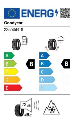 Goodyear XL FR ULTRAGRIP PERFORMANCE GEN-1 MO M+S 3PMSF (B-B-B[72])(Szgk.té 225/45 R18 95H téli gumi 2. kép